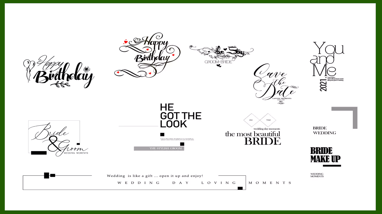 Title Clipart Png Images Clipart for Wedding Album Design