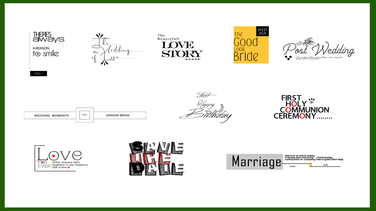 Title Clipart Png Images Clipart for Wedding Album Design