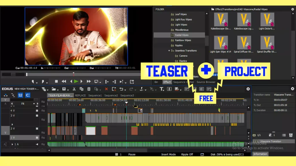 New Teaser + Projects Free Download in Edius 2025 || Edius Project Free Download | #Tigerfilmsbeawer 