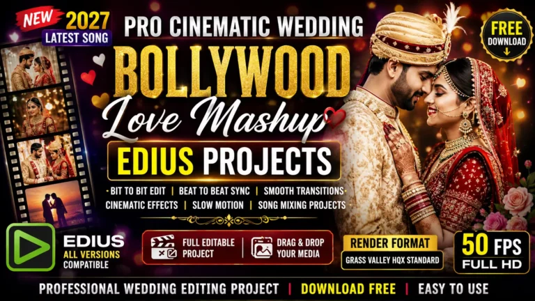 Top 50 Pro Cinematic Wedding Bollywood Love Mashup Projects