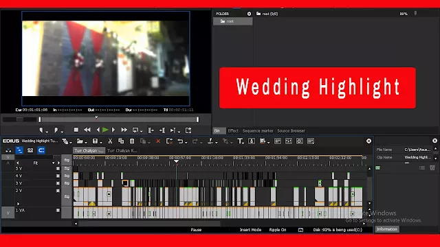 Full Wedding Story Highlight in Edius 11